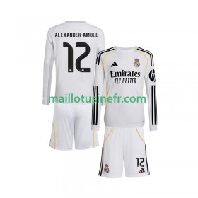 Maillot de Foot Real Madrid Trent Alexander-Arnold 12 Domicile 2025-26 Manches Longues - Enfant